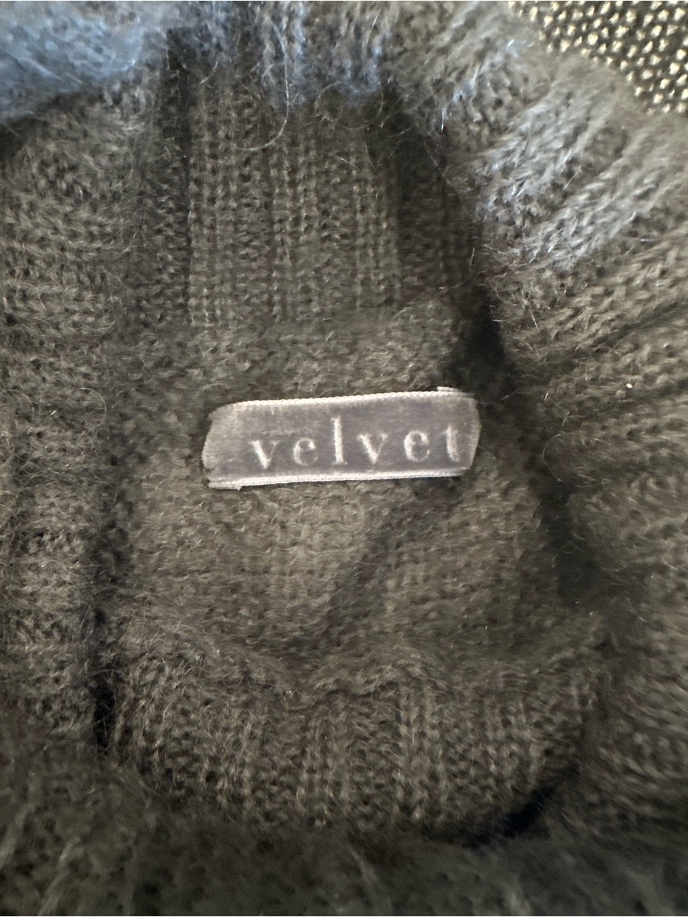 Velvet by Graham and Spencer Women's charcoal grey mohair Cowl neck  Sweater